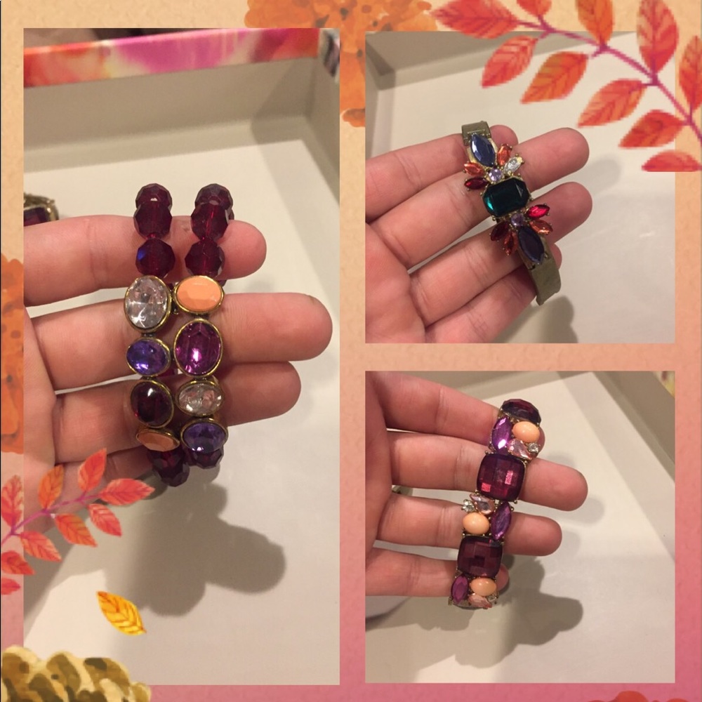 🐾Bracelet Bundle! colorful gems!